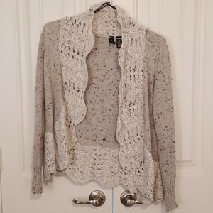 Gray Speckled Cardigan